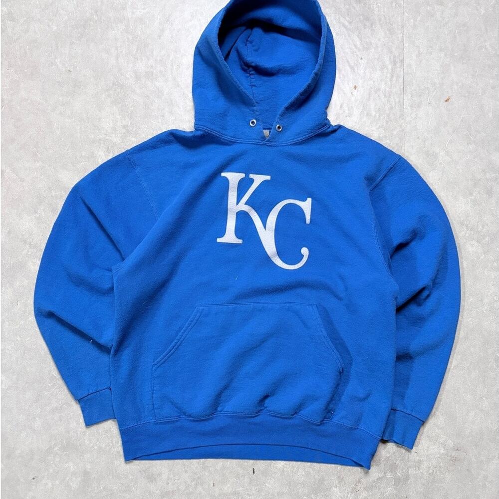 2000s Vintage Kansas City Royals Embroidered Blue Hoodie -M